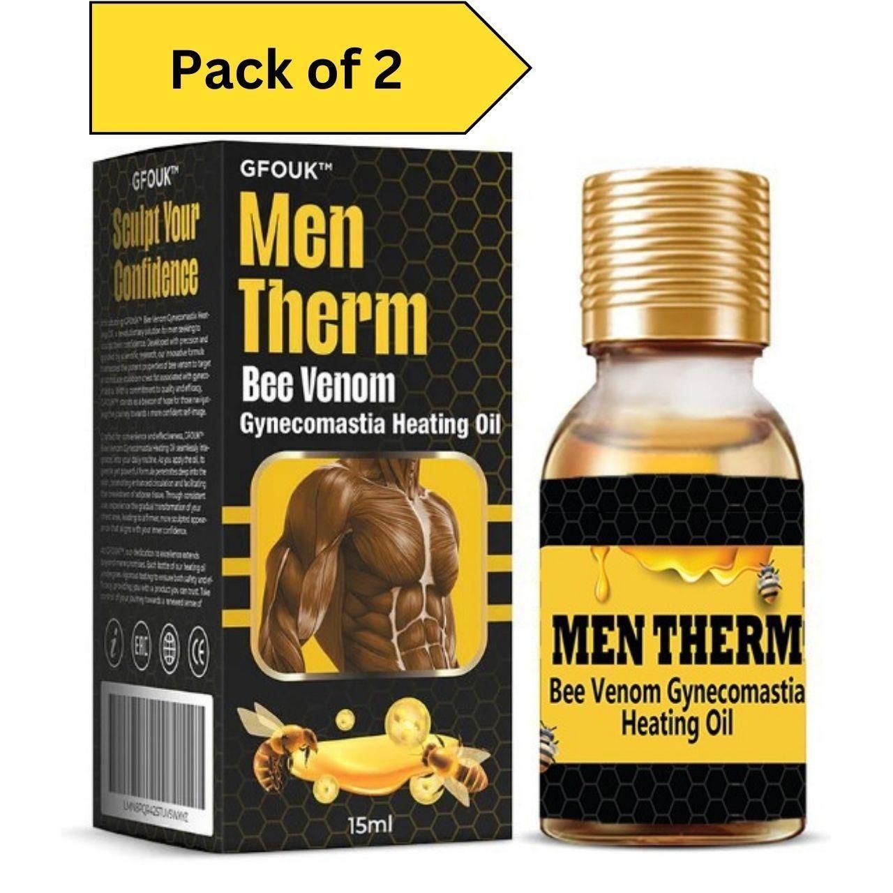Bee Venom Gynecomastia Heating Oil (Reduce Chest Fat in 30 Days) Buy 1 Get 1 Free🔥